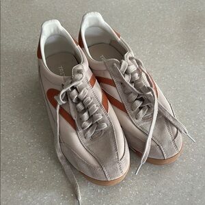 Beige and Orange Sneakers